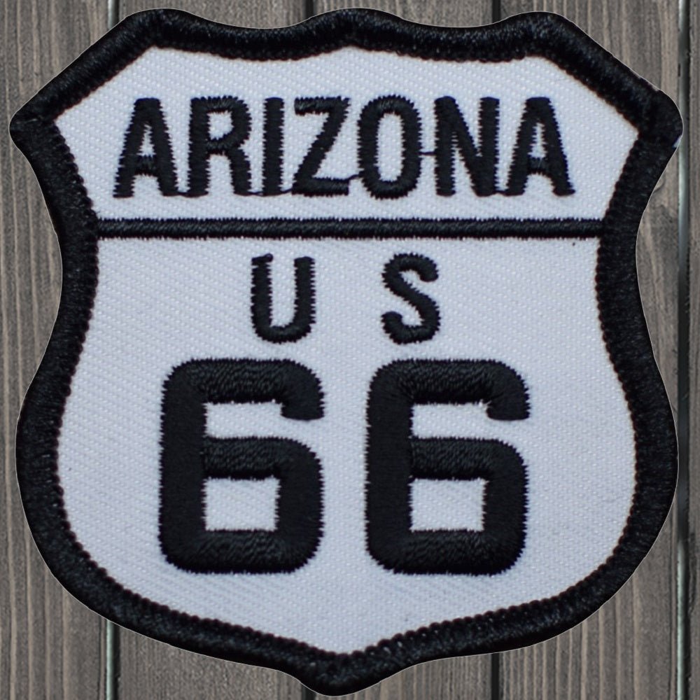 embroidered iron on sew on patch arizona us route 66