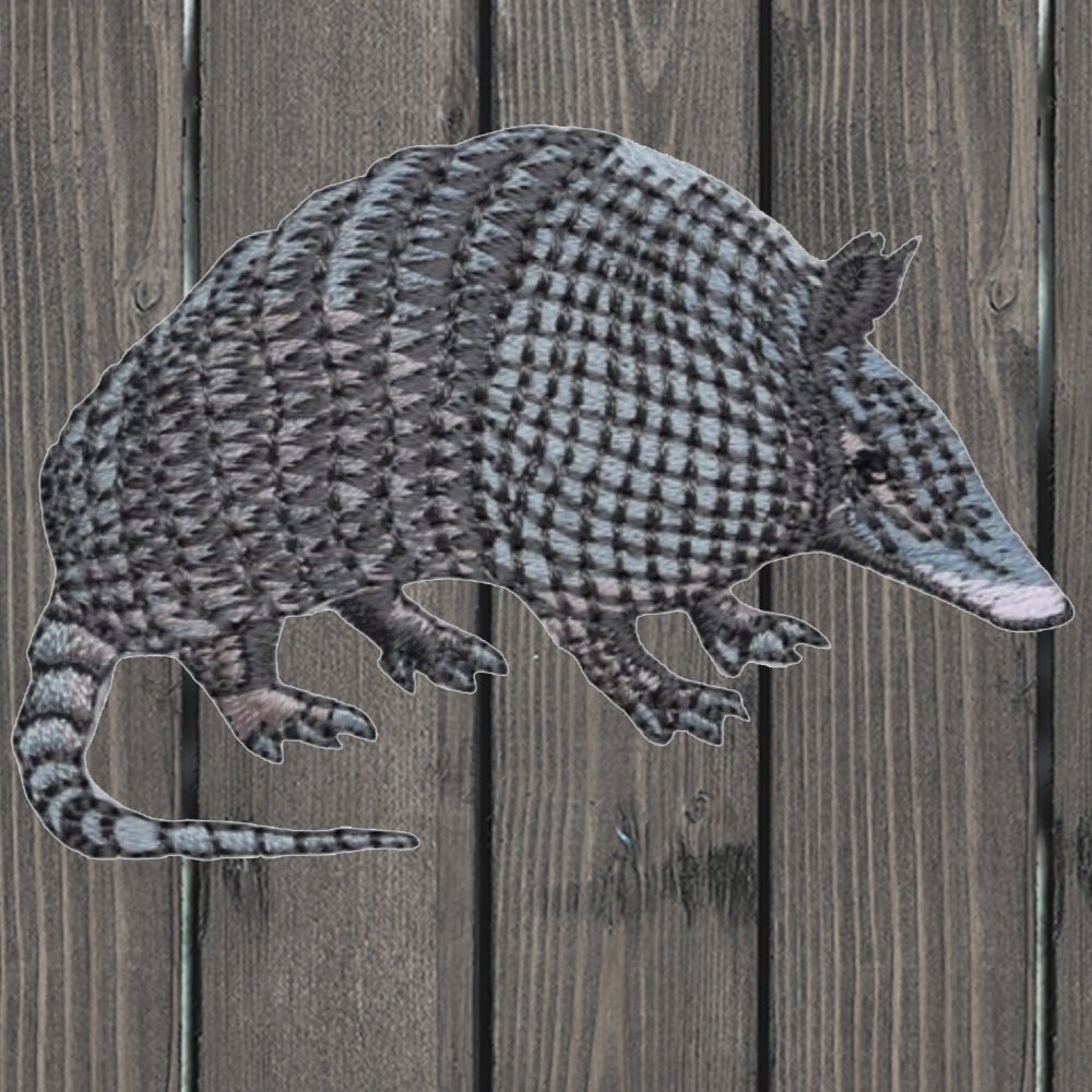 embroidered iron on sew on patch armadillo right 2