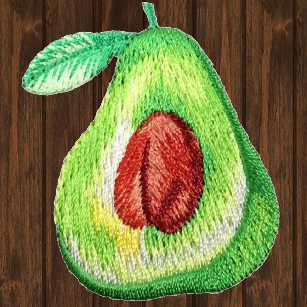 embroidered iron on sew on patch avocado