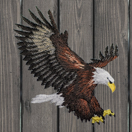 embroidered iron on sew on patch bald eagle