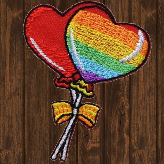 embroidered iron on sew on patch balloons heart rainbow