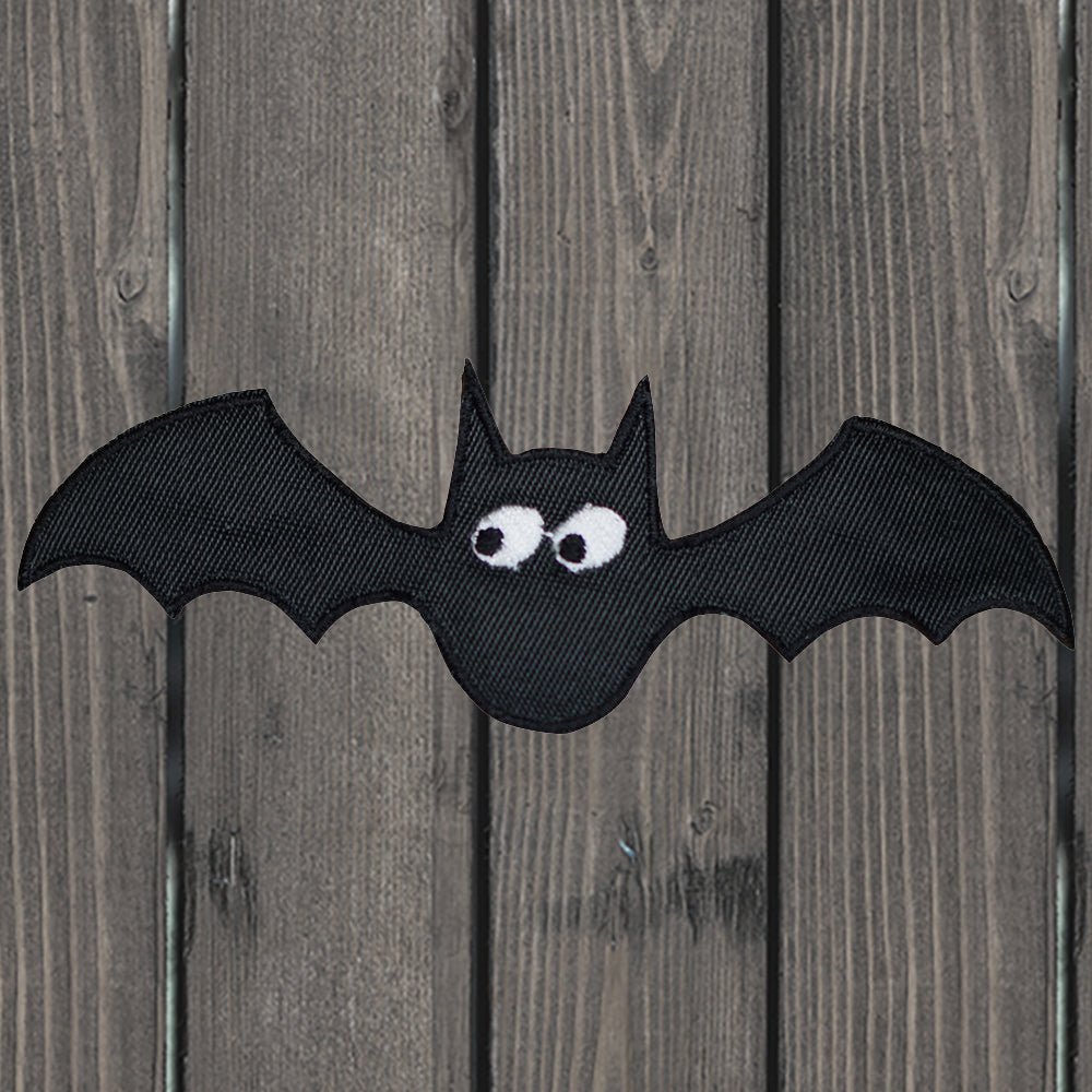 embroidered iron on sew on patch black bat