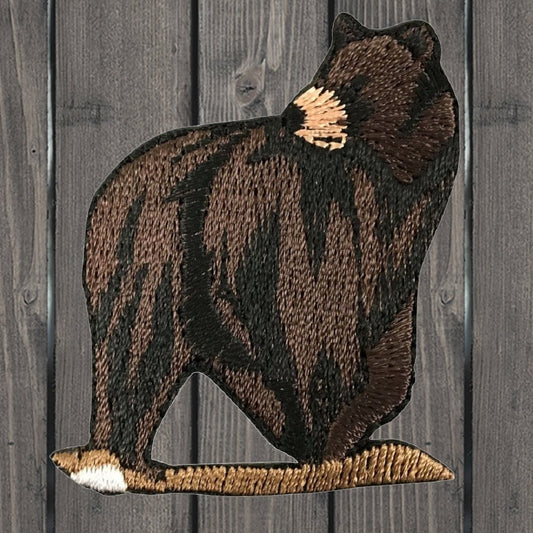 embroidered iron on sew on patch black bear
