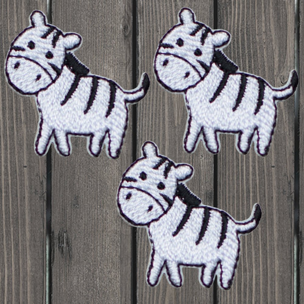 embroidered iron on sew on patch black white cow