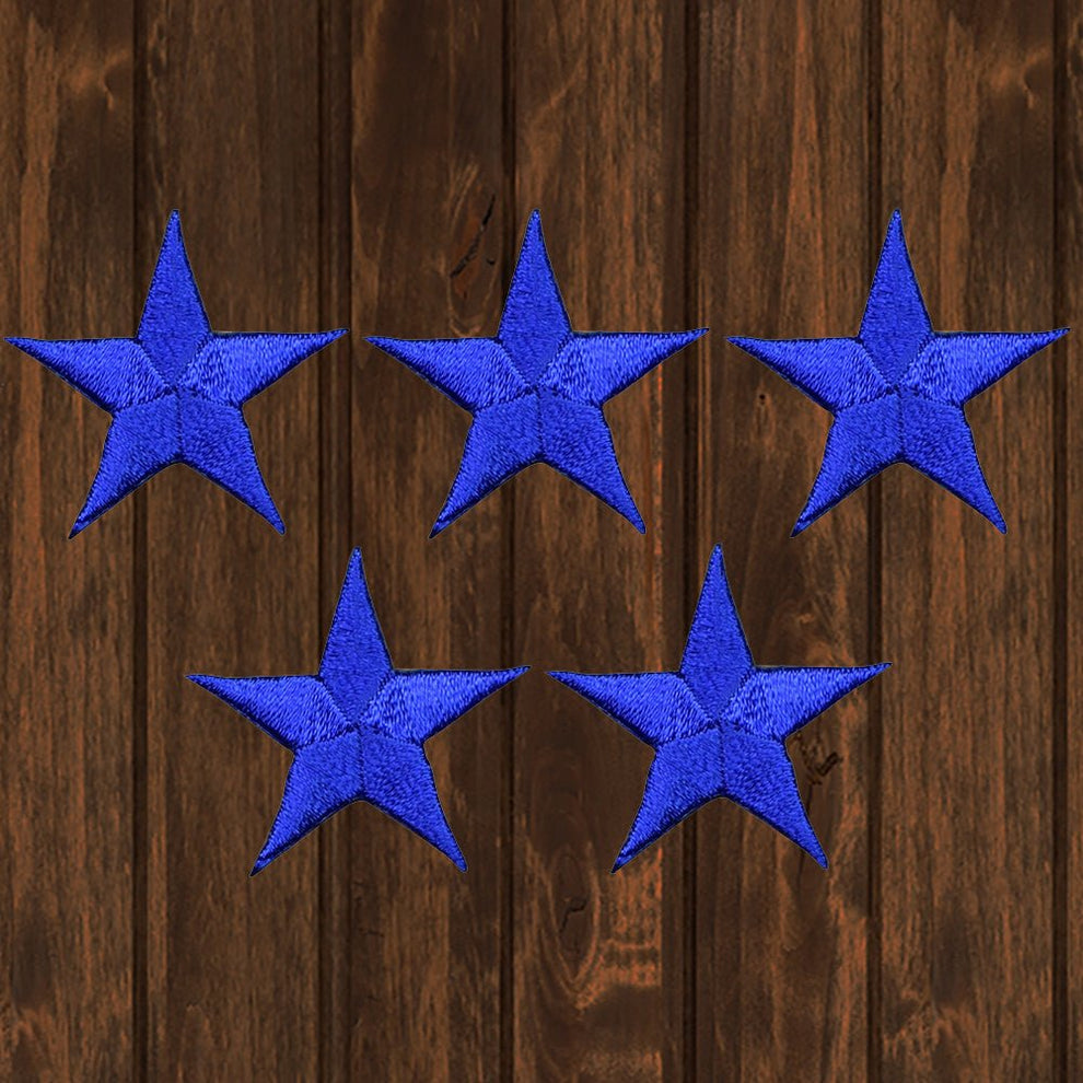 Royal Blue Star Embroidered Patch, 1.25