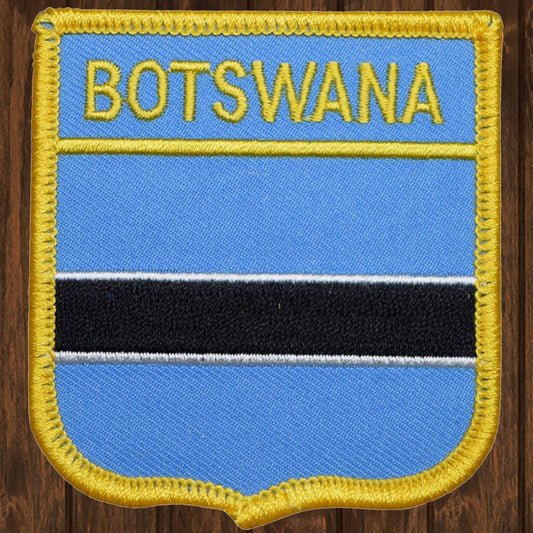 embroidered iron on sew on patch botswana shield