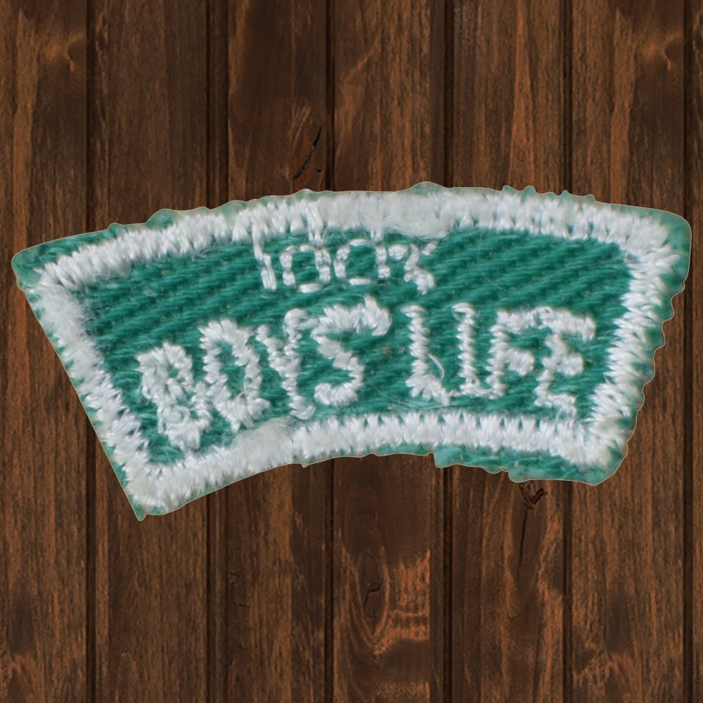 embroidered iron on sew on patch boys life