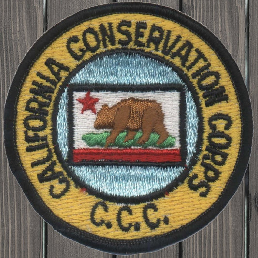 embroidered iron on sew on patch california conservation corps
