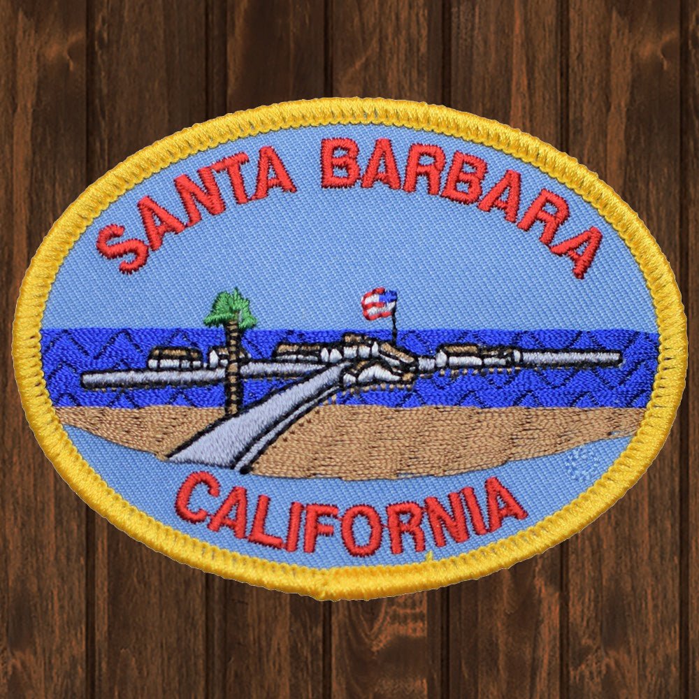 embroidered iron on sew on patch california santa barbara