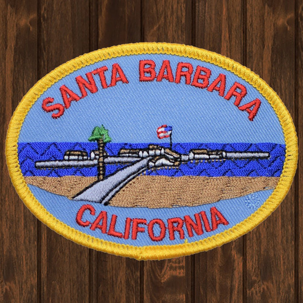 Santa Barbara Pier Embroidered Patch — Iron On 3.5