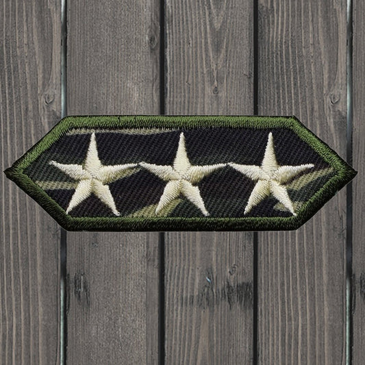 embroidered iron on sew on patch camo star