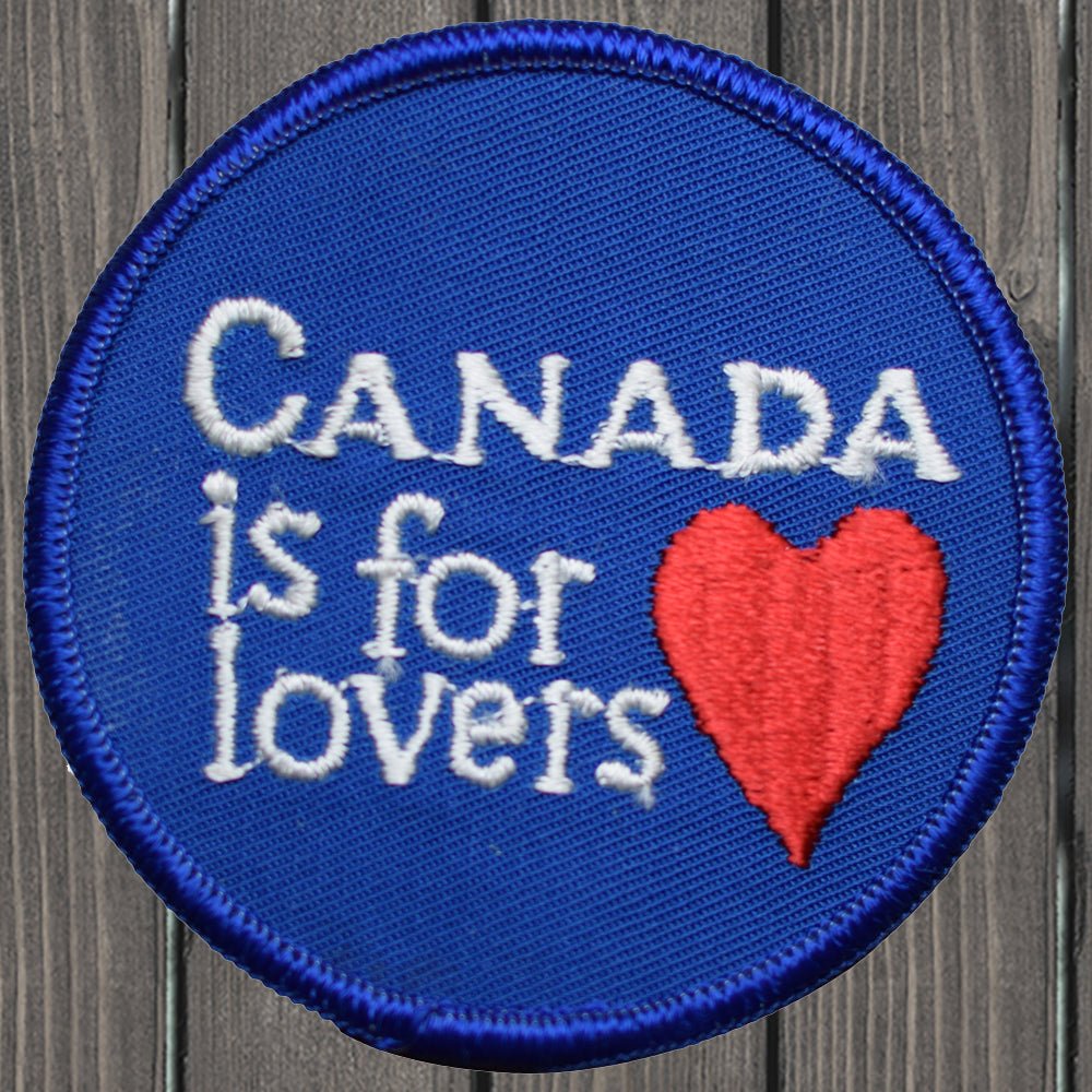 embroidered iron on sew on patch canada is for lovers