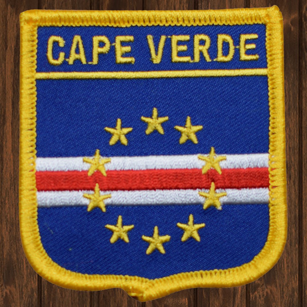 embroidered iron on sew on patch cape verde shield