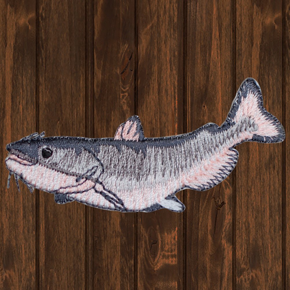 embroidered iron on sew on patch catfish