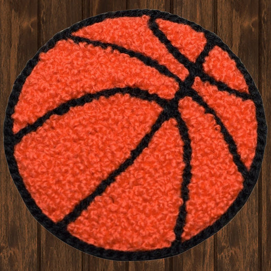 embroidered iron on sew on patch chenille basketball 2