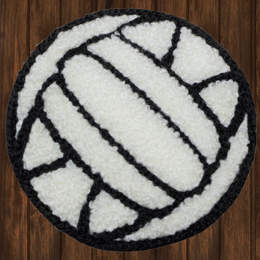 embroidered iron on sew on patch chenille volleyball