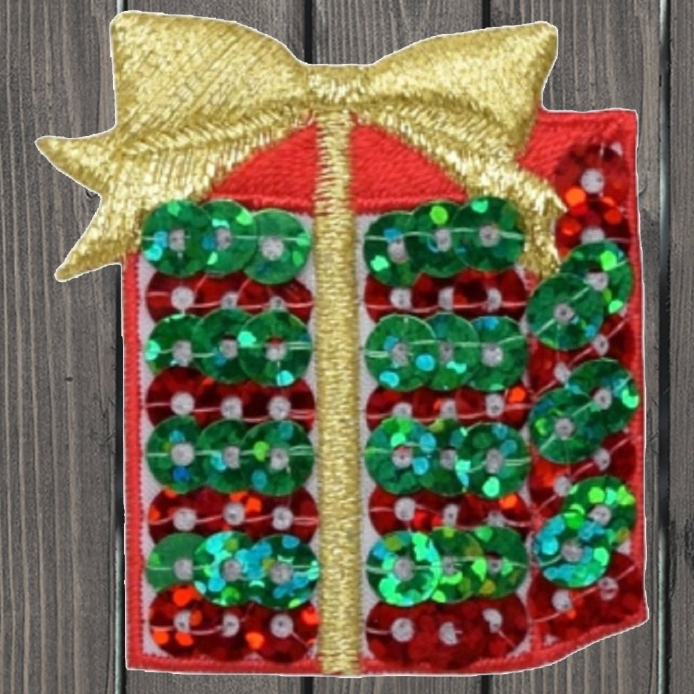 embroidered iron on sew on patch christmas sequin gift 2