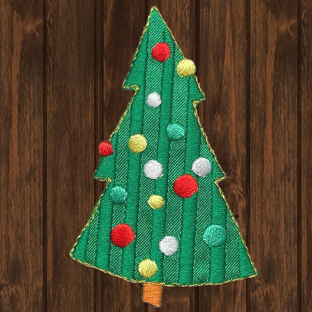 embroidered iron on sew on patch christmas tree