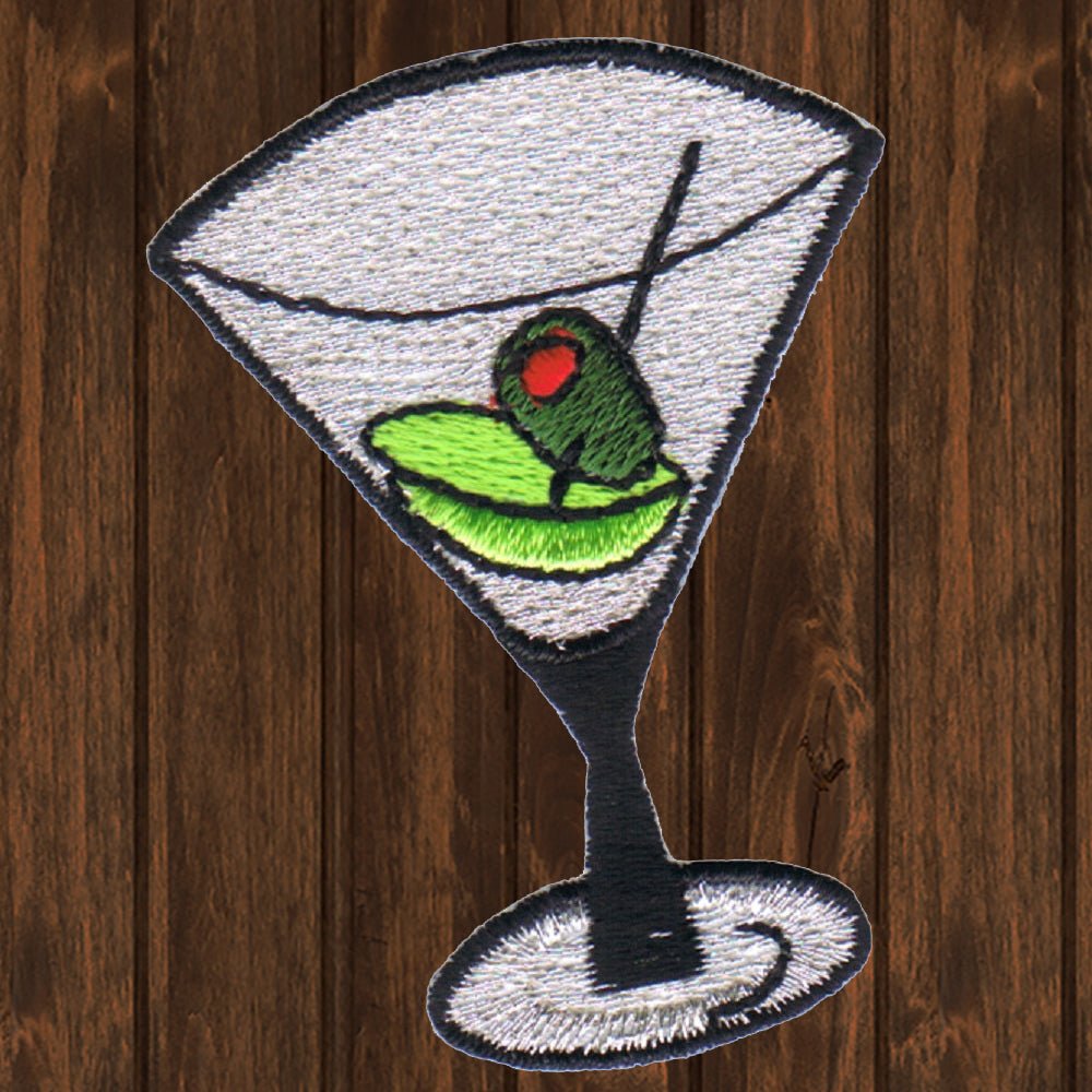 embroidered iron on sew on patch cocktail drink