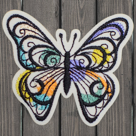 embroidered iron on sew on patch colorful butterfly