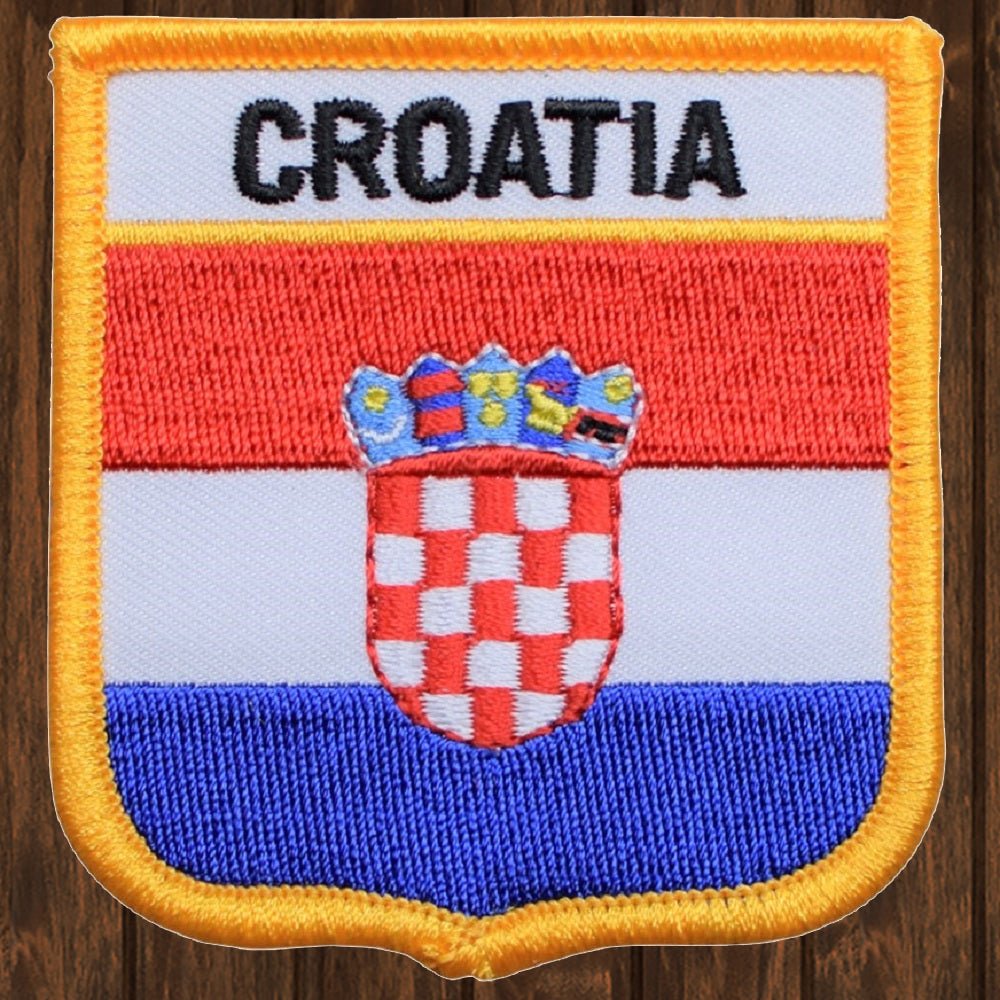 embroidered iron on sew on patch croatia shield