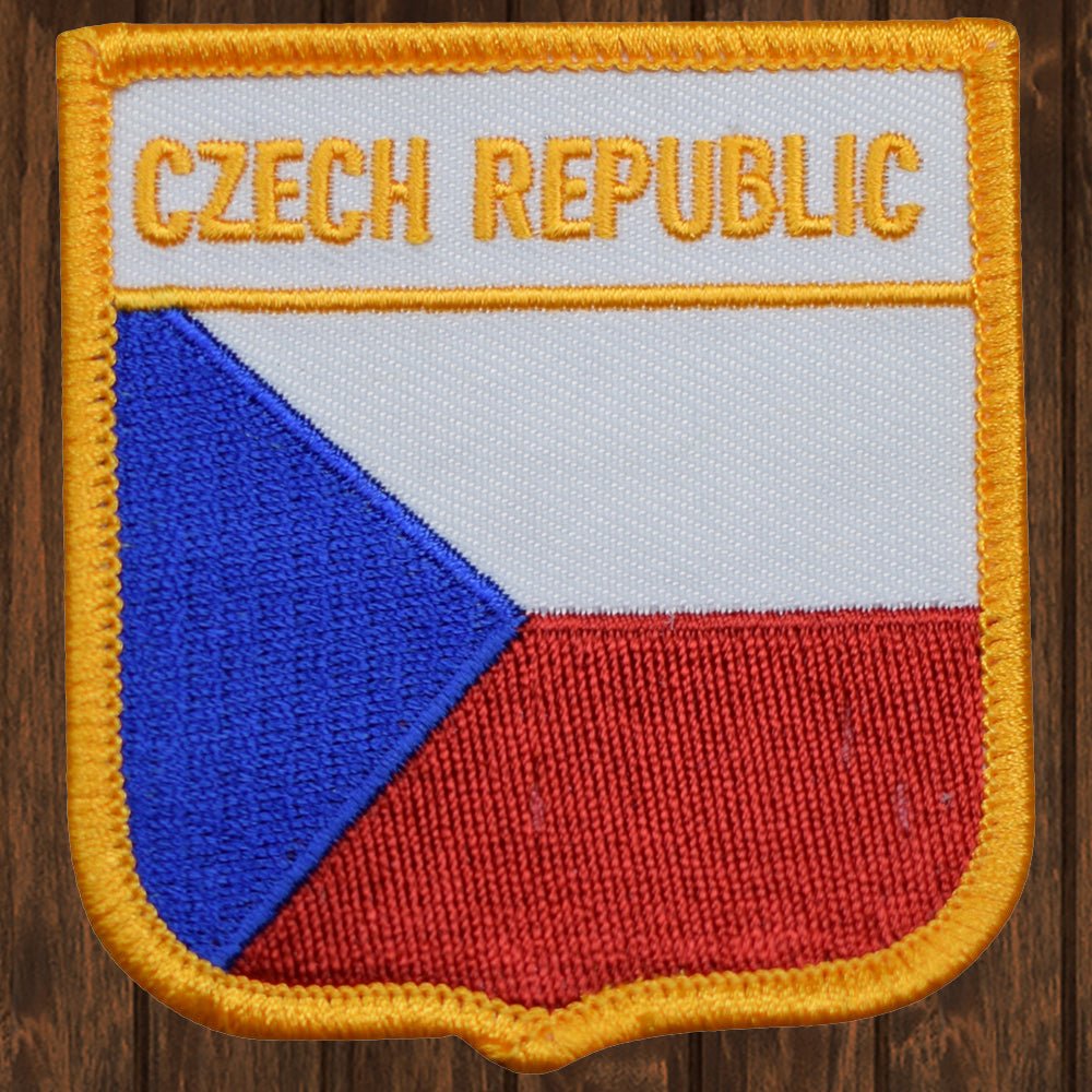 embroidered iron on sew on patch czeck republic
