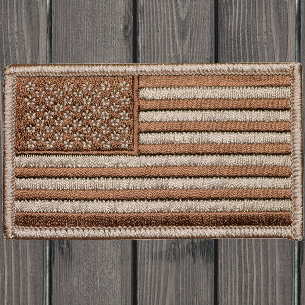 embroidered iron on sew on patch desert camo usa