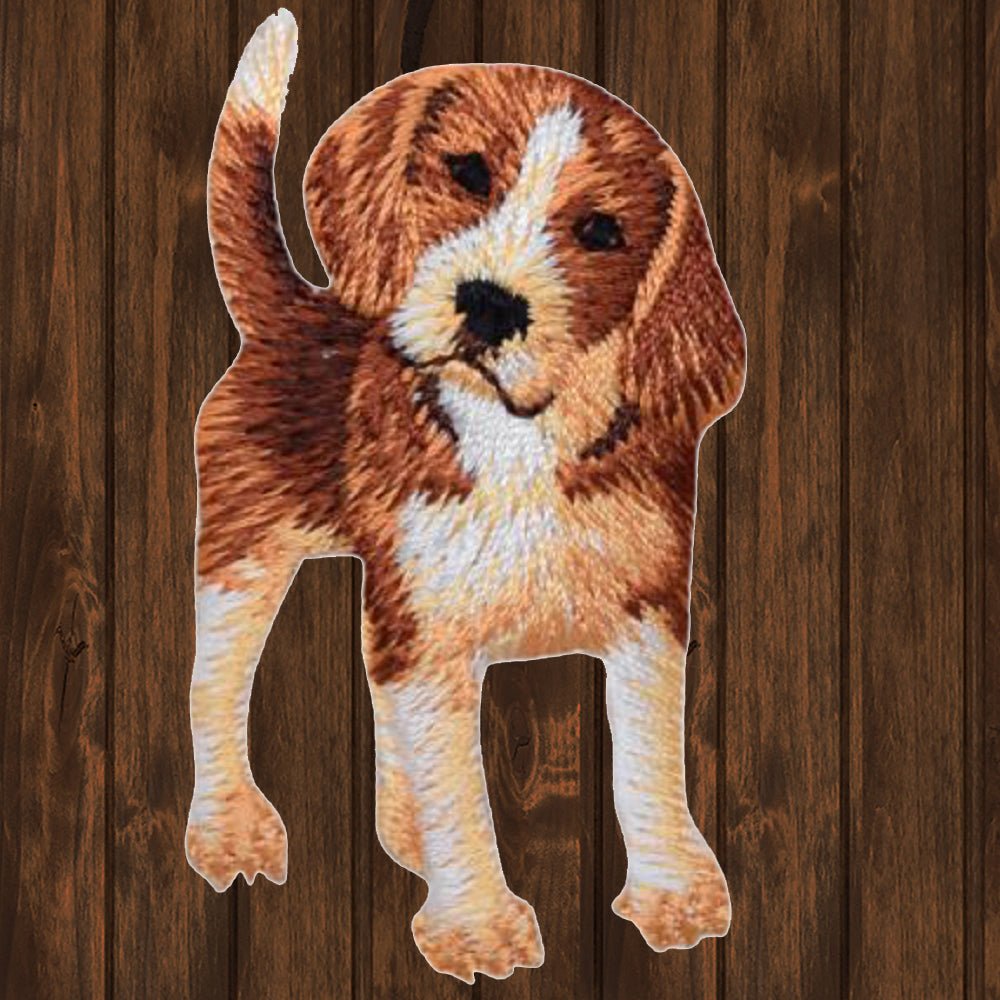embroidered iron on sew on patch dog puppy beagle