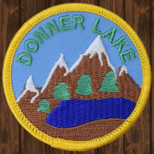 embroidered iron on sew on patch donner lake