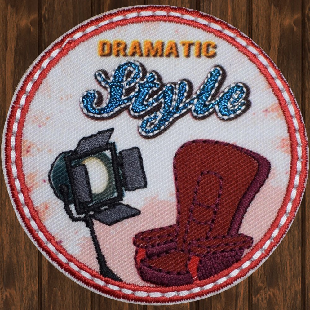 embroidered iron on sew on patch dramatic style