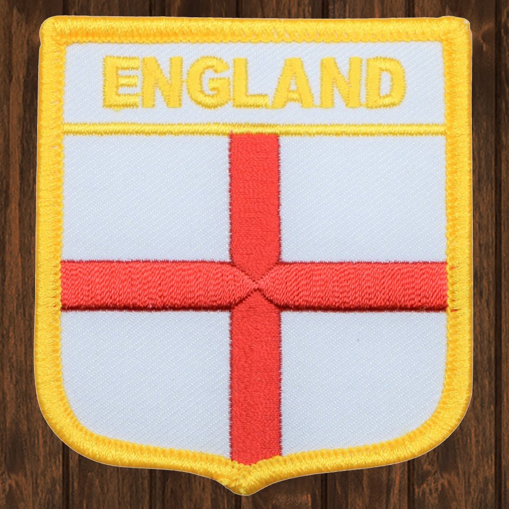 embroidered iron on sew on patch england shield