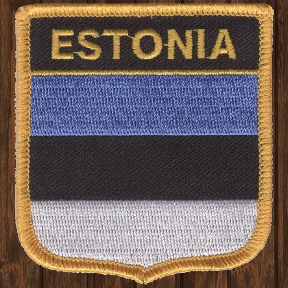 embroidered iron on sew on patch estonia