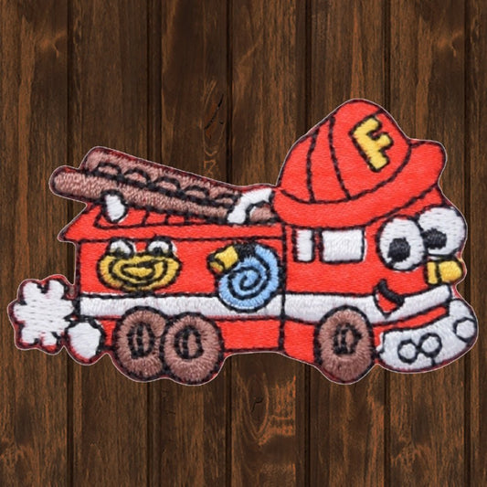 embroidered iron on sew on patch fire_engine