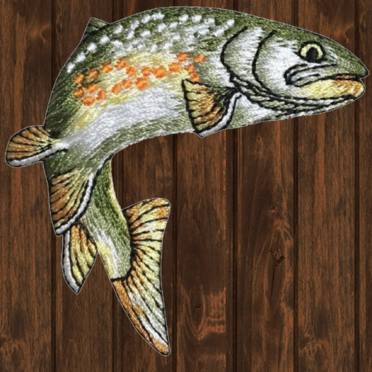 embroidered iron on sew on patch fish 2