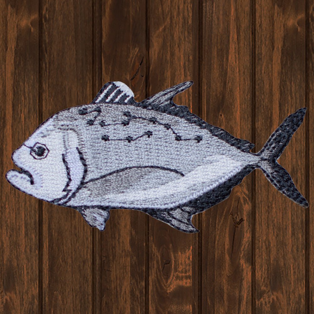 embroidered iron on sew on patch fish