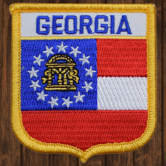 embroidered iron on sew on patch georgia