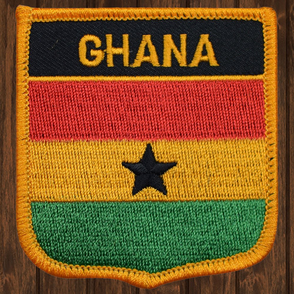 embroidered iron on sew on patch ghana