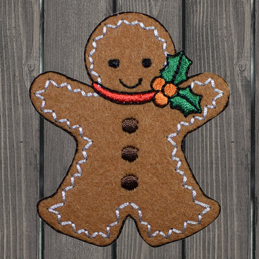 embroidered iron on sew on patch gingerbread man