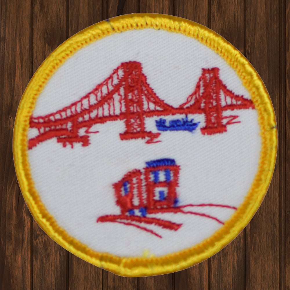 embroidered iron on sew on patch golden gate san francisco
