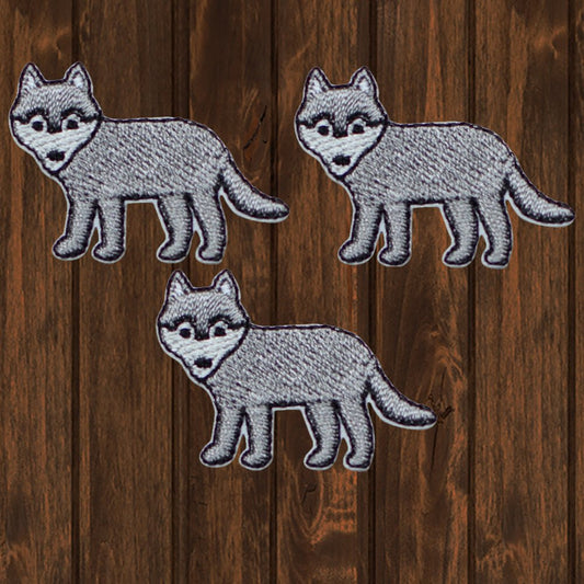 embroidered iron on sew on patch gray racoon