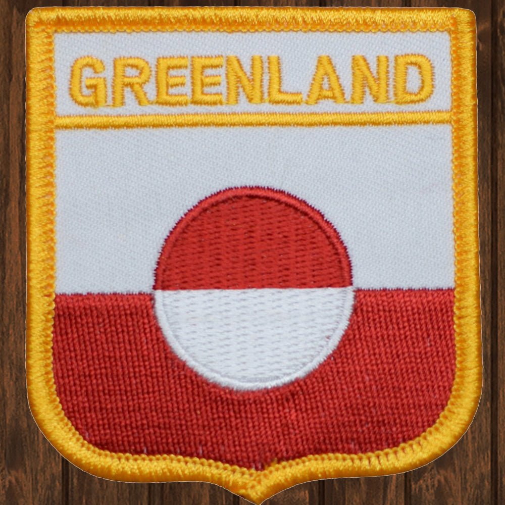 Greenland National Flag Embroidered Iron on Sew on Patch Greenland National Flag Embroidered Iron on Sew on Patch