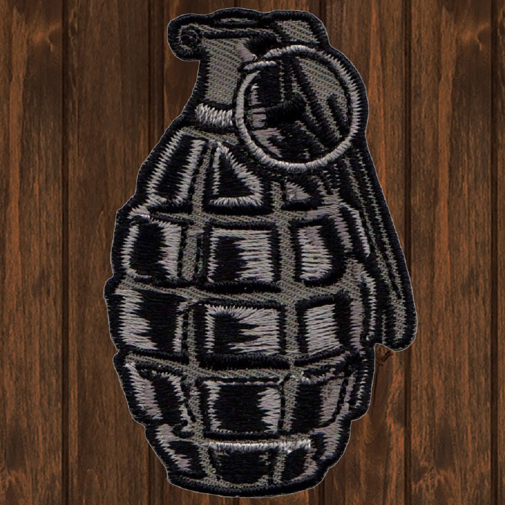 embroidered iron on sew on patch grenade explosive