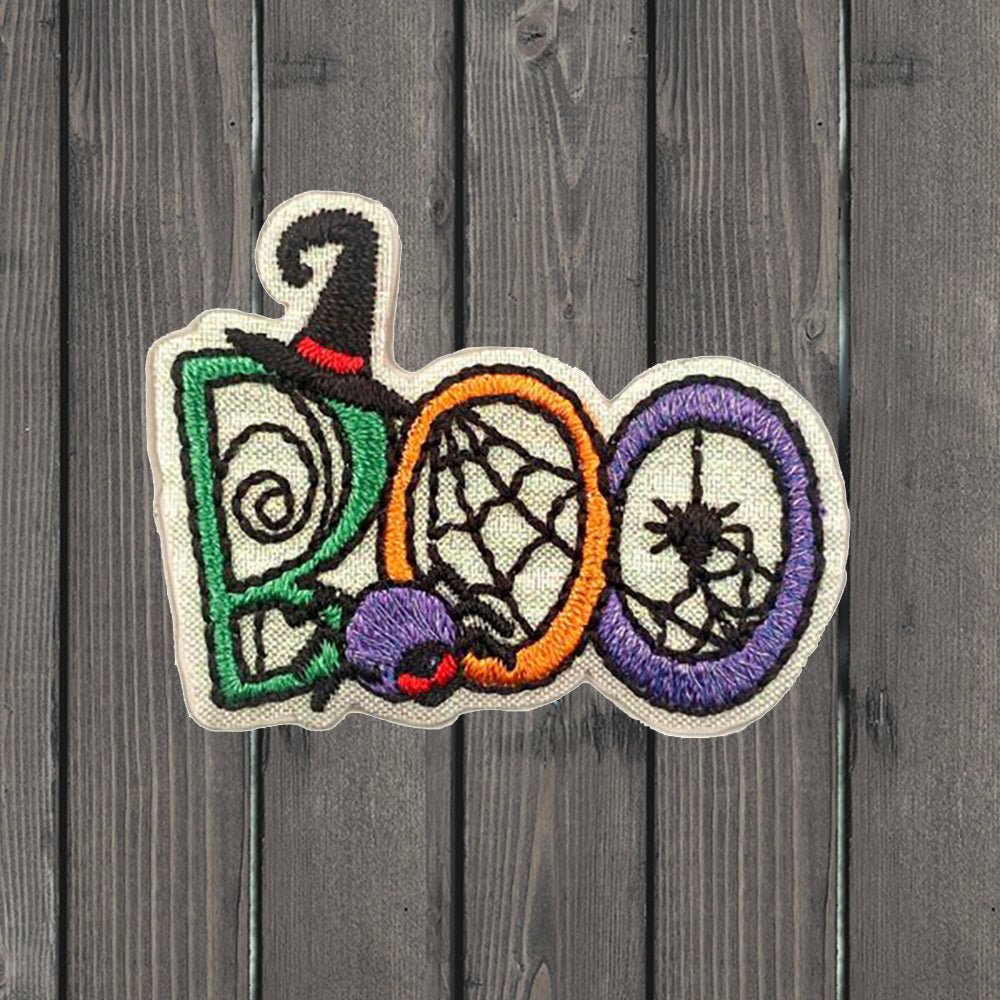 embroidered iron on sew on patch halloween boo