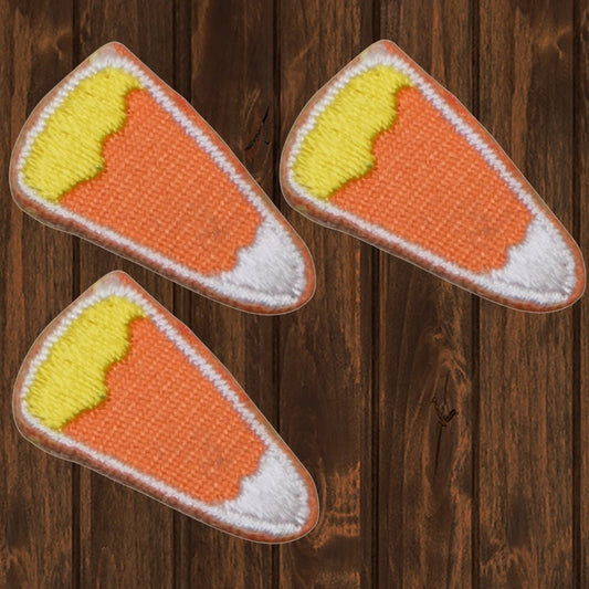 embroidered iron on sew on patch halloween candy corn