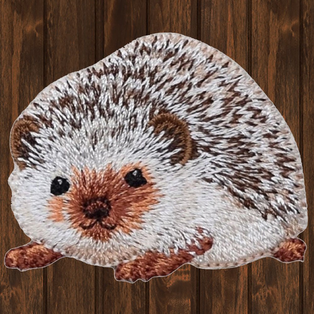 embroidered iron on sew on patch cute hedgehog
