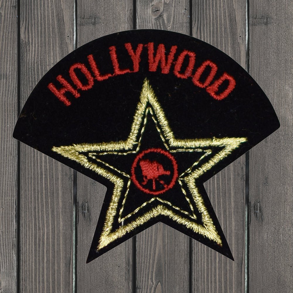 embroidered iron on sew on patch hollywood star