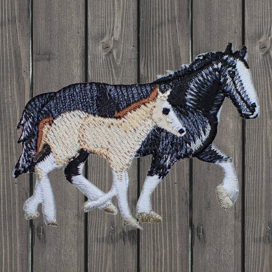 embroidered iron on sew on patch horse baby right