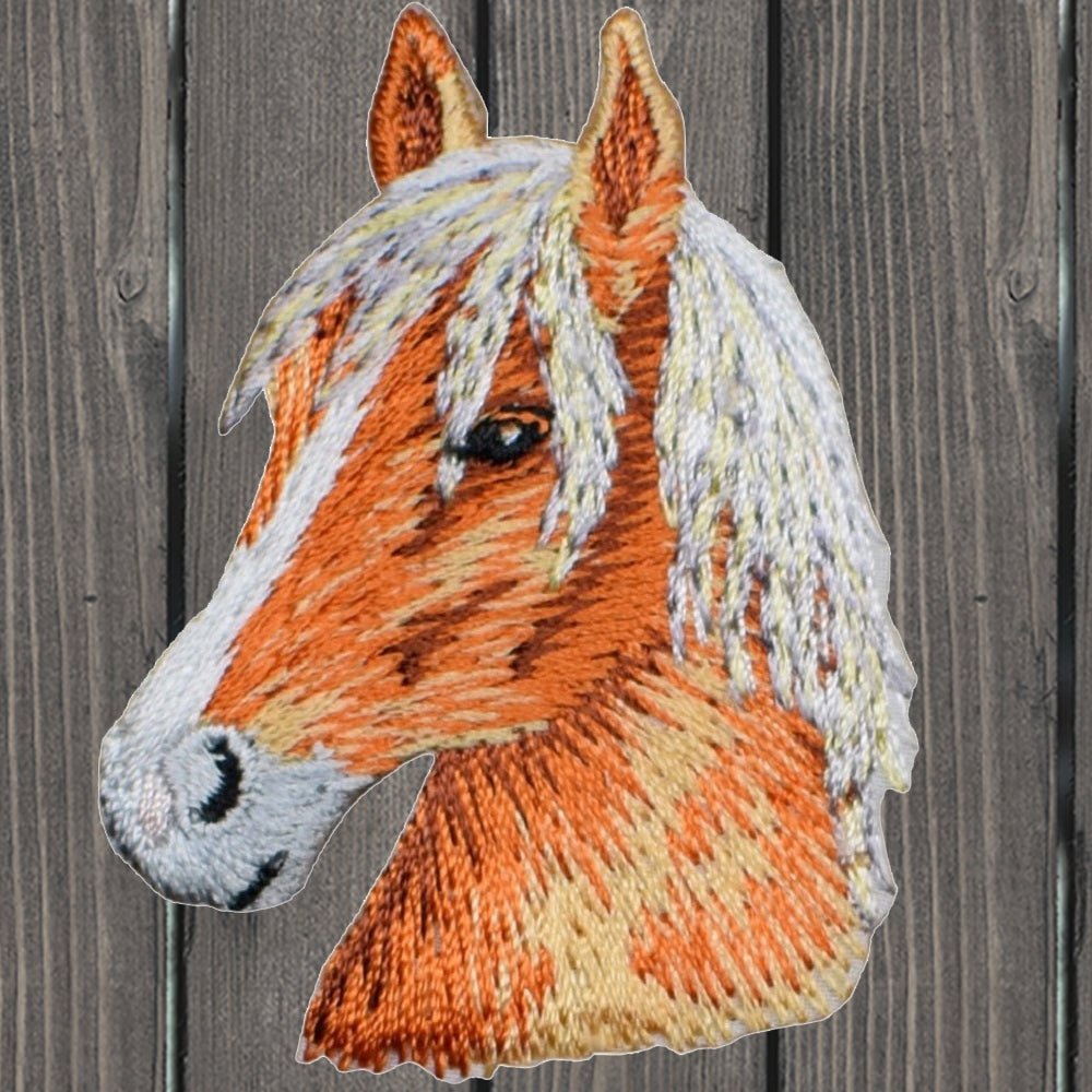 embroidered iron on sew on patch horse equine