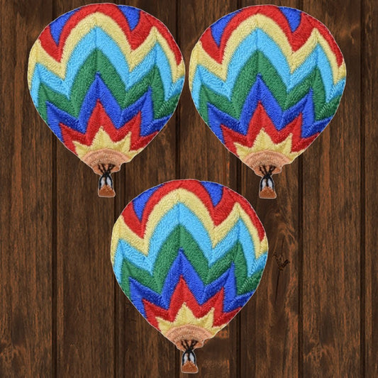 embroidered iron on sew on patch hot air balloon colorful