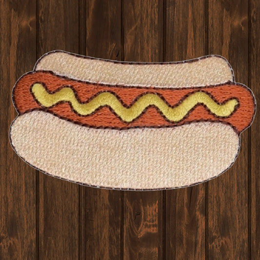 embroidered iron on sew on patch hot dog